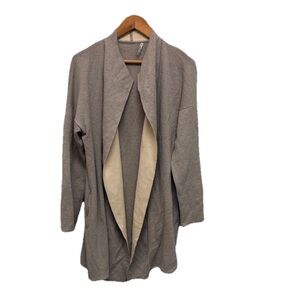 MM.LAFLEUR Women’s Open Front Midi Cardigan WOOL SILK CASHMERE Luxe XL Lounge